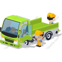  Construction Truck with Workers