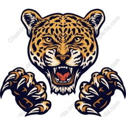 Fierce Roaring Leopard