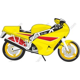 Stylized Yellow Motorcycle