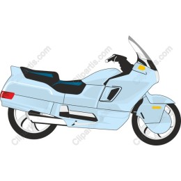 Sleek Blue Motorcycle