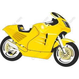 Vibrant Yellow Sport Motorcycle