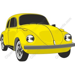 Vibrant Yellow Vintage Car