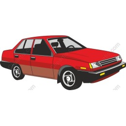 Classic Red Sedan