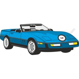 Classic Blue Convertible Sports Car