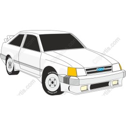 White Ford Sedan