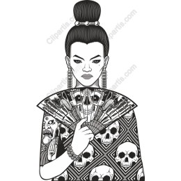 Bold Skull Motif Woman