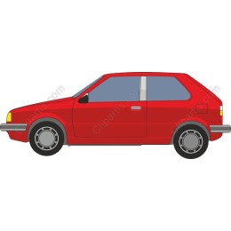 Vibrant Red Car