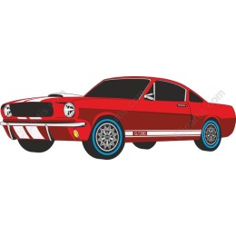 Classic Red Muscle Car