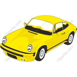 Classic Yellow Sports Car