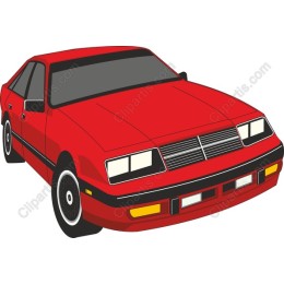 Sleek Retro Red Car