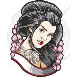 Elegant Floral Tattoo Girl