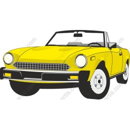 Vibrant Yellow Convertible Car