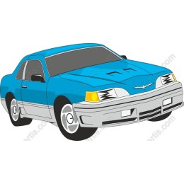 Vibrant Blue Car