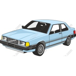 Vintage Blue Sedan