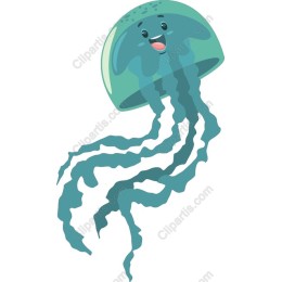 Playful Cartoon Jellyfish