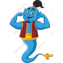 Whimsical Muscular Genie