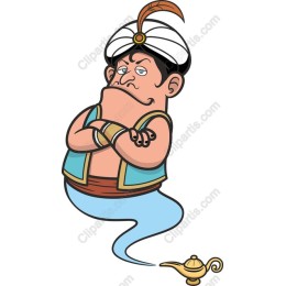 Whimsical Cartoon Genie