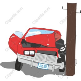 Classic Red Car Crash