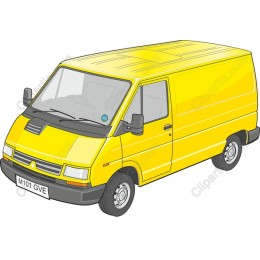 Classic Yellow Delivery Van