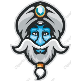 Whimsical Blue Genie