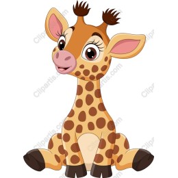 Cheerful Cartoon Giraffe