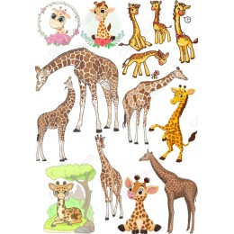 Giraffe Clipart Bundle - Playful