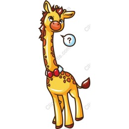 Playful Cartoon Giraffe