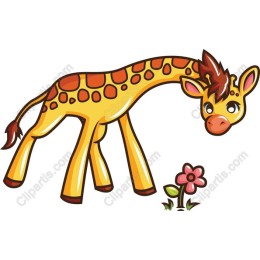 Whimsical Cartoon Giraffe