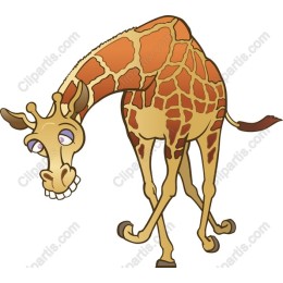 Playful Cartoon Giraffe