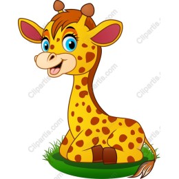Adorable Cartoon Giraffe