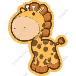 Playful Cartoon Giraffe