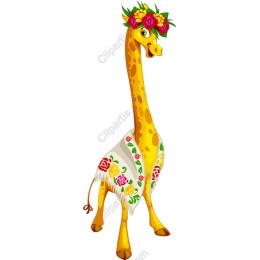 Charming Floral Giraffe