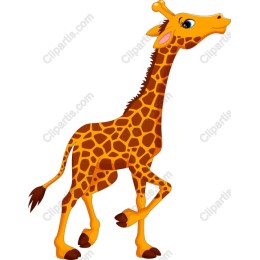 Charming Cartoon Giraffe