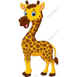 Cheerful Cartoon Giraffe