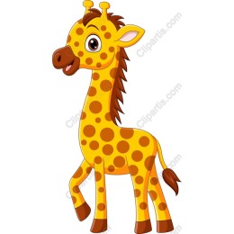 Playful Cartoon Giraffe