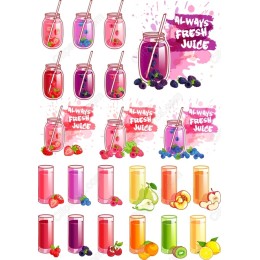 Fresh Juice Clipart Bundle