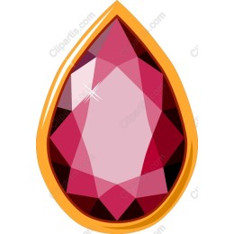 Teardrop Ruby Gemstone