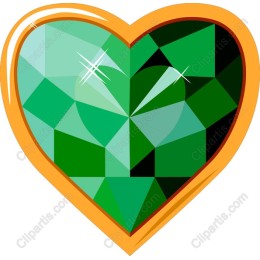 Heart-Shaped Emerald Gem
