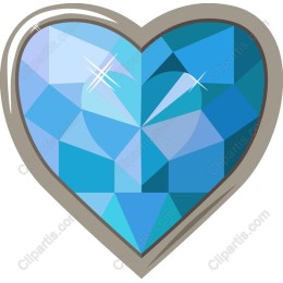 Blue Gemstone Heart
