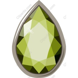 Premium Pear-Shaped Green Gemstone