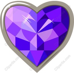 Elegant Purple Heart Gem