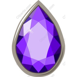 Teardrop Purple Gem