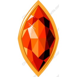 Vibrant Orange Gemstone