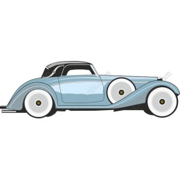 Classic Blue Convertible Car