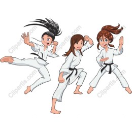Energetic Karate Girls