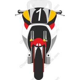 Sleek Motorcycle Front View