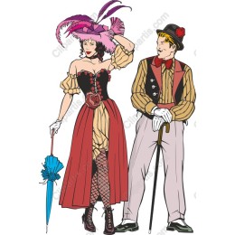 Elegant Vintage Theatrical Couple