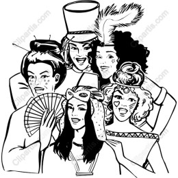 Diverse Celebration - Joyful Women in Costumes