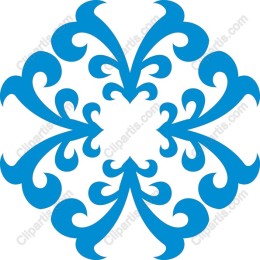 Swirling Blue Floral