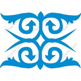 Elegant Blue Arrow Swirl